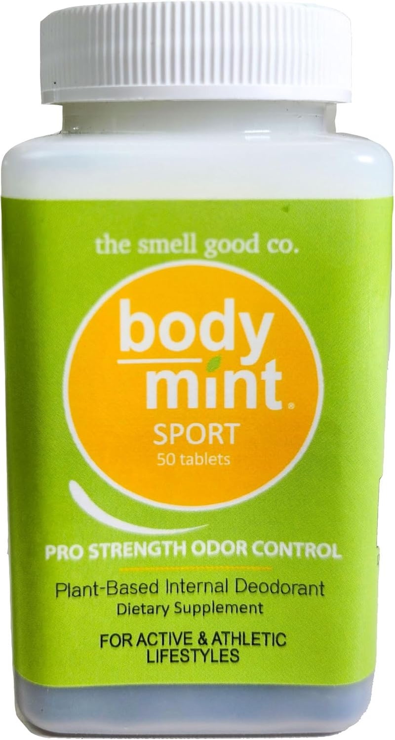 Body Mint Sport - Plant-Based Internal Deodorant for Active Lifestyles, 50 Tablets - Image 1